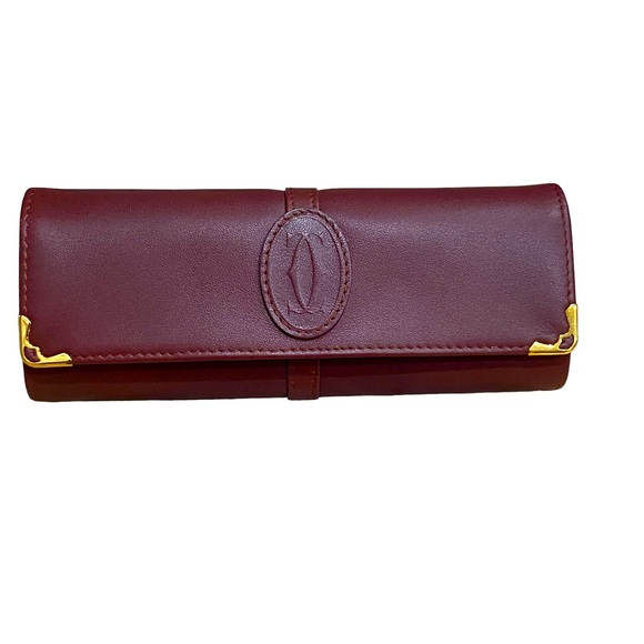 Vintage must de Cartier Eyeglasses Case - brown genuine leather - Picture 2 of 7